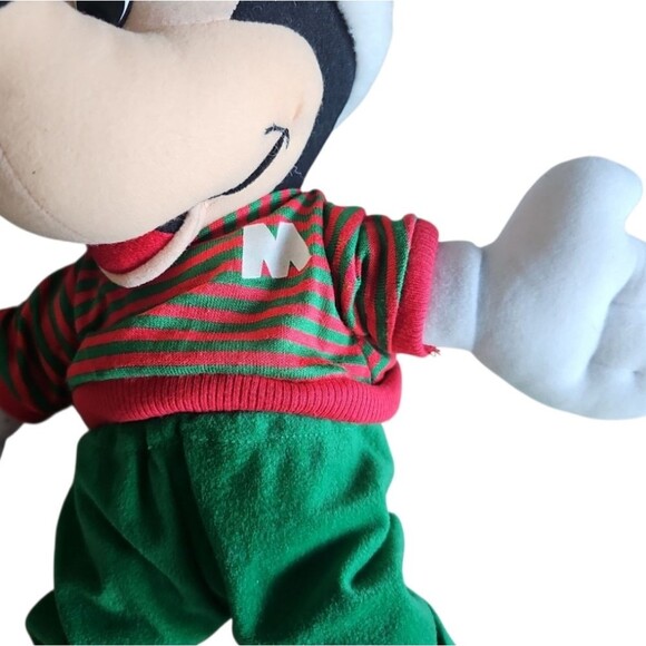 NWT Vintage Disney Holiday Mickey Mouse Plush 18" Santa Hat Christmas Toy Gift - Picture 9 of 9